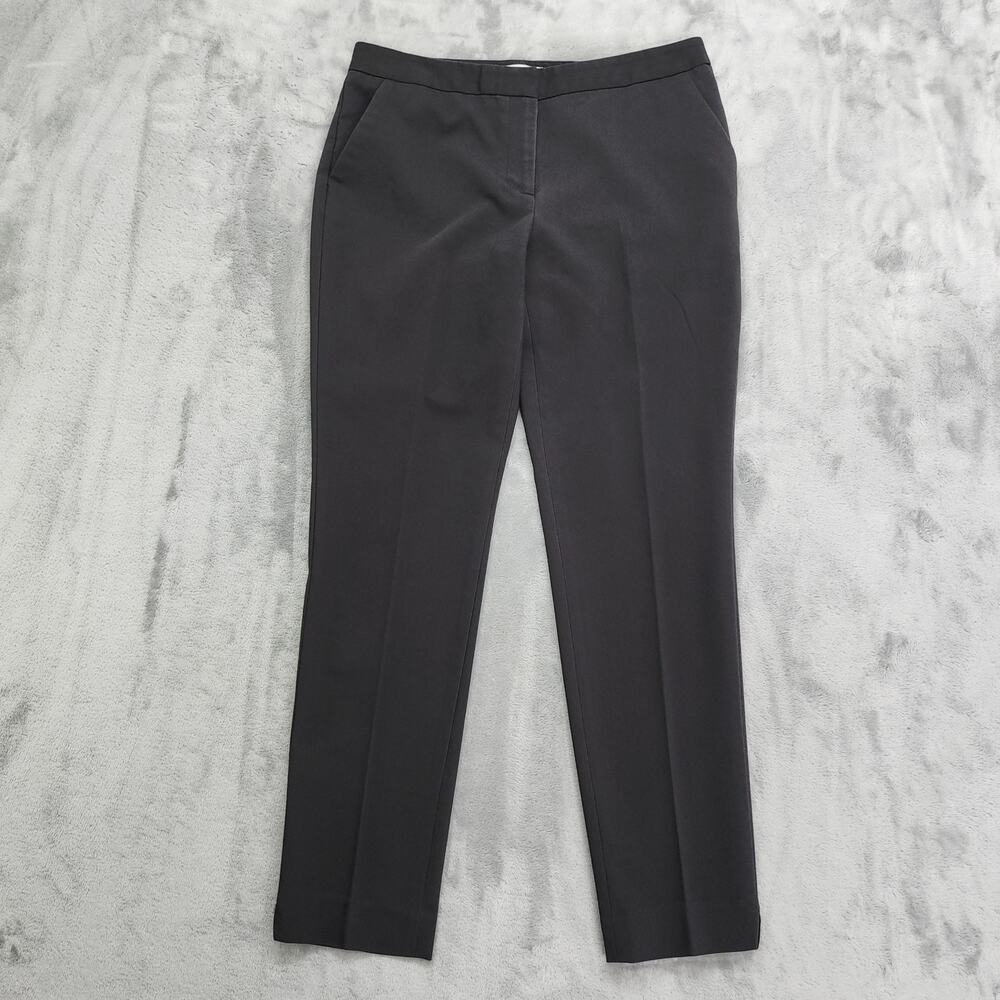 Calvin Klein Pants Womens 6 Black Mid Rise Crop Ankle Dress Pants Office Preppy